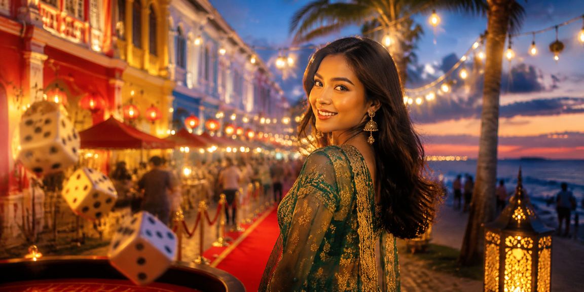 Permainan kasino dalam suasana Hari Raya di Penang Malaysia
