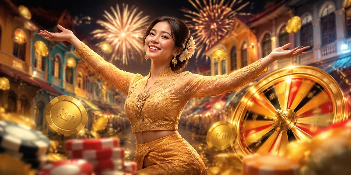 Pemain wanita menikmati permainan roulette kasino langsung di Penang
